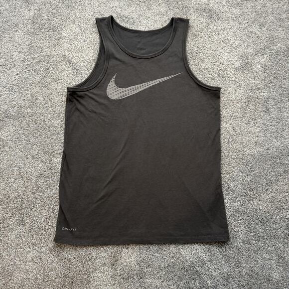 Nike Shirt Mens Medium Dri-Fit Athletic Swoosh Tank Top Sleeveless Training - Picture 1 of 10
